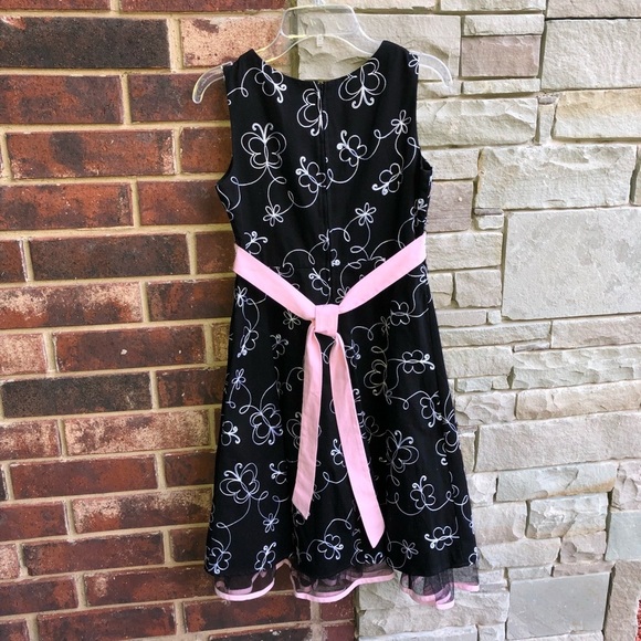 Rare Editions Sleeveless Dress w Butterflies Sz 12 - Picture 3 of 6